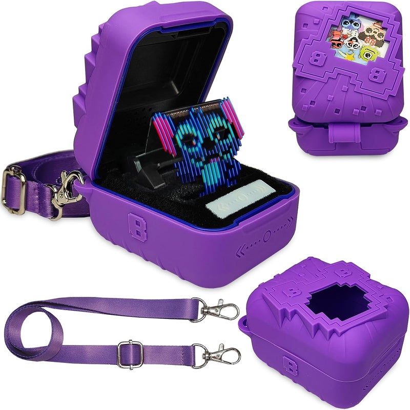 JCHPINE Silicone Cover Case for Bitzee Disney Interactive Digital Pet and Case, Protective Skin Sleeve for Bitzee Disney Virtual Electronic Pets (Purple) - Image 1